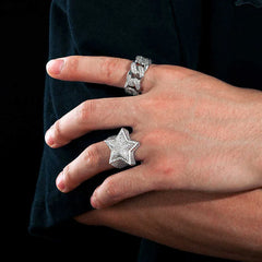 VVS Moissanite Diamond Star Ring