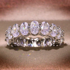 Iced Out Wedding Band