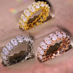 Iced Out Wedding Band