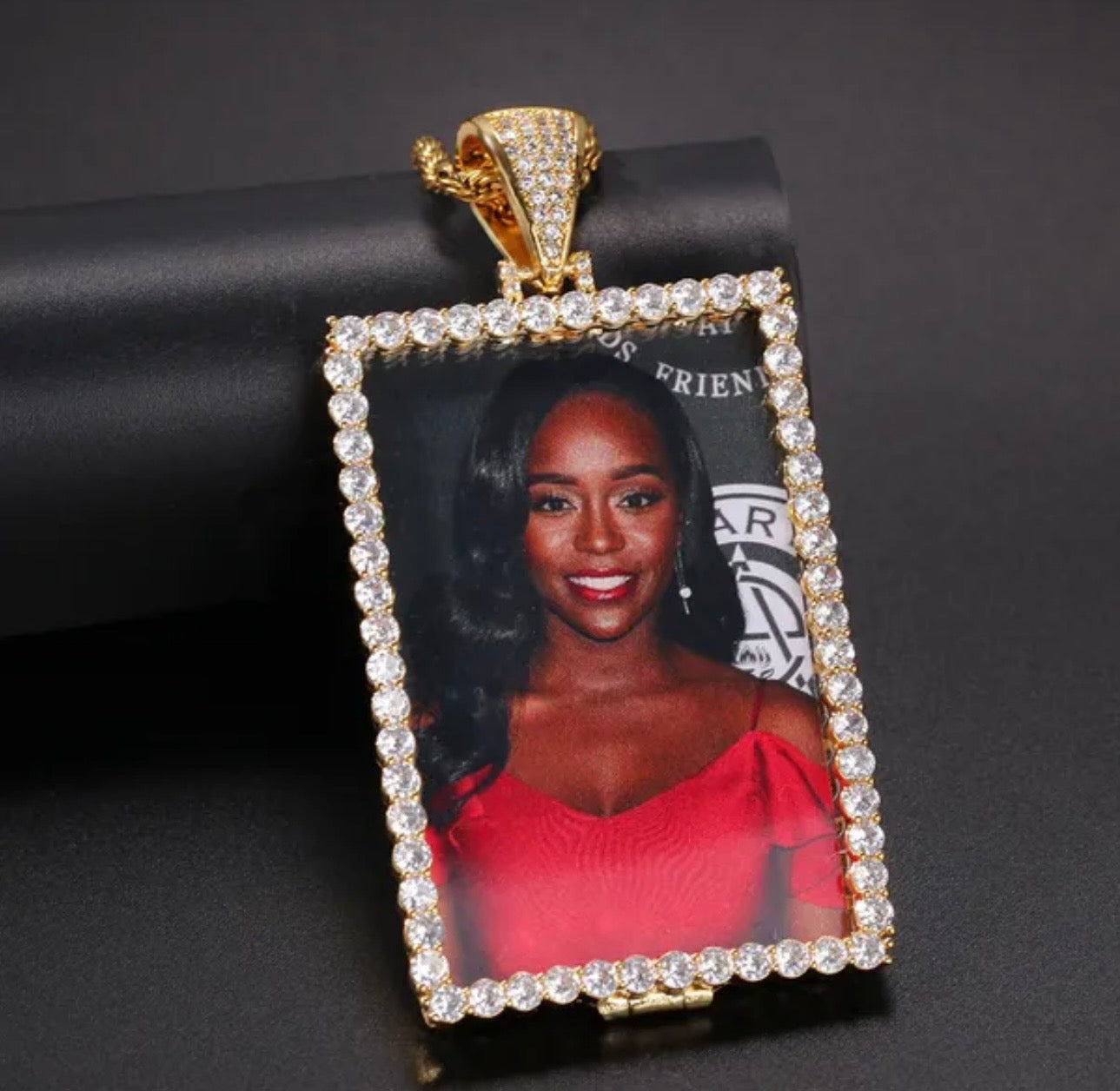 Custom Square Photo Medallion Pendant & Necklace