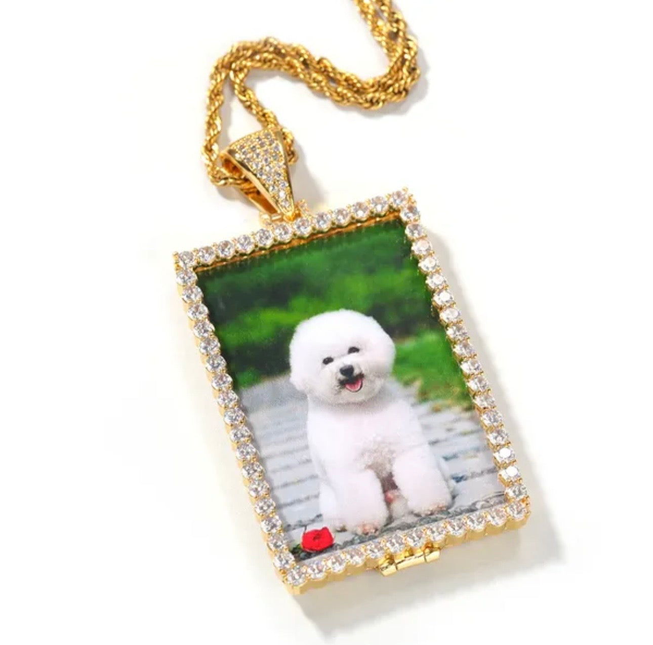 Custom Square Photo Medallion Pendant & Necklace