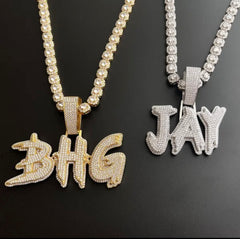 Custom Iced Out Name Pendant (Prong Setting)