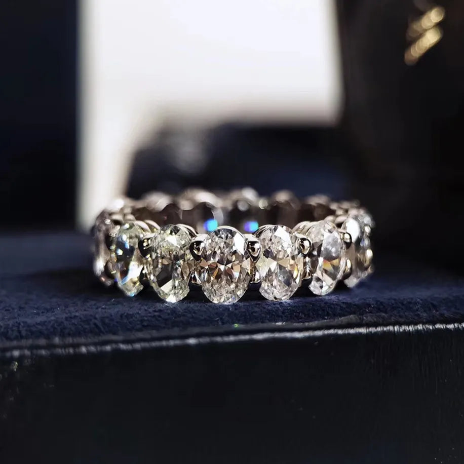 Iced Out Wedding Band