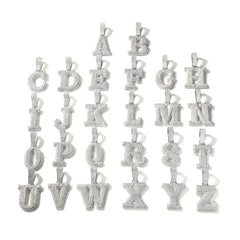 Iced Out Custom Name Pendant (Two Layer Prong Setting)