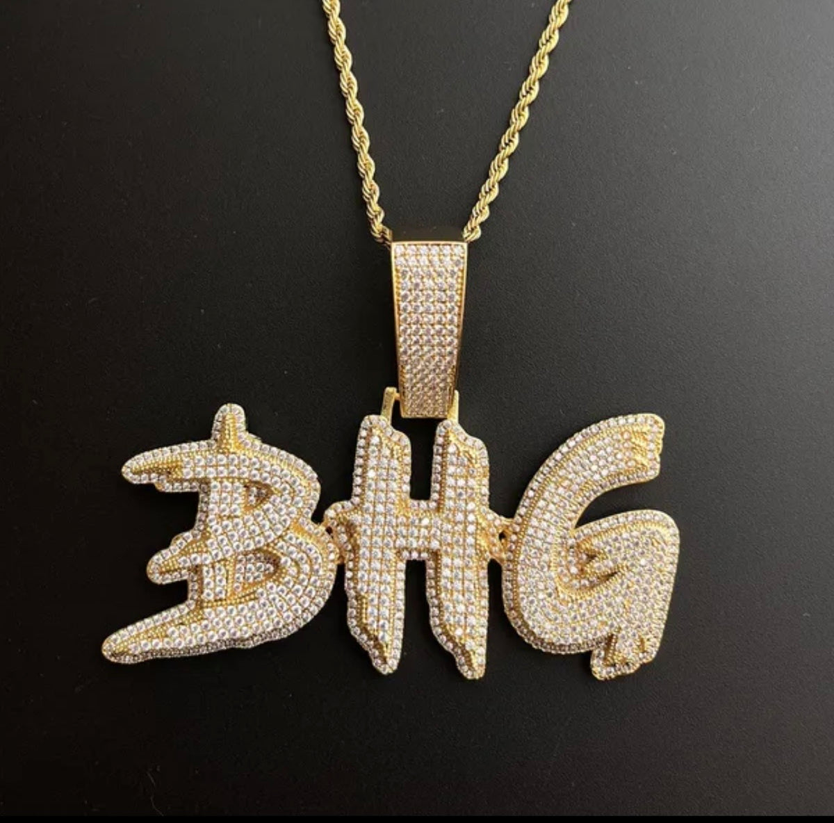 Custom Iced Out Name Pendant (Prong Setting)
