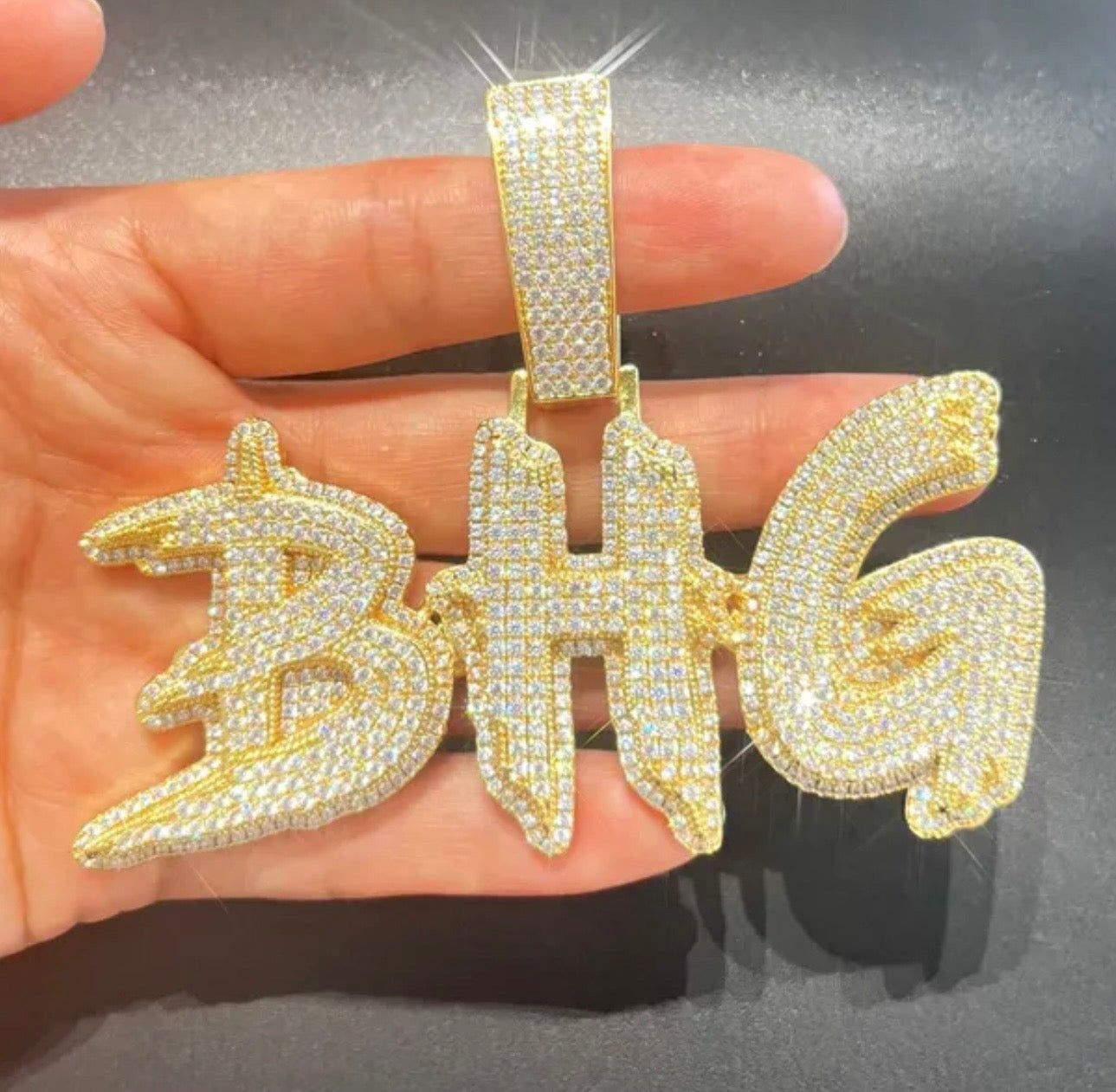 Custom Iced Out Name Pendant (Prong Setting)