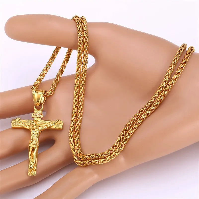 Jesus Cross Pendant & Necklace