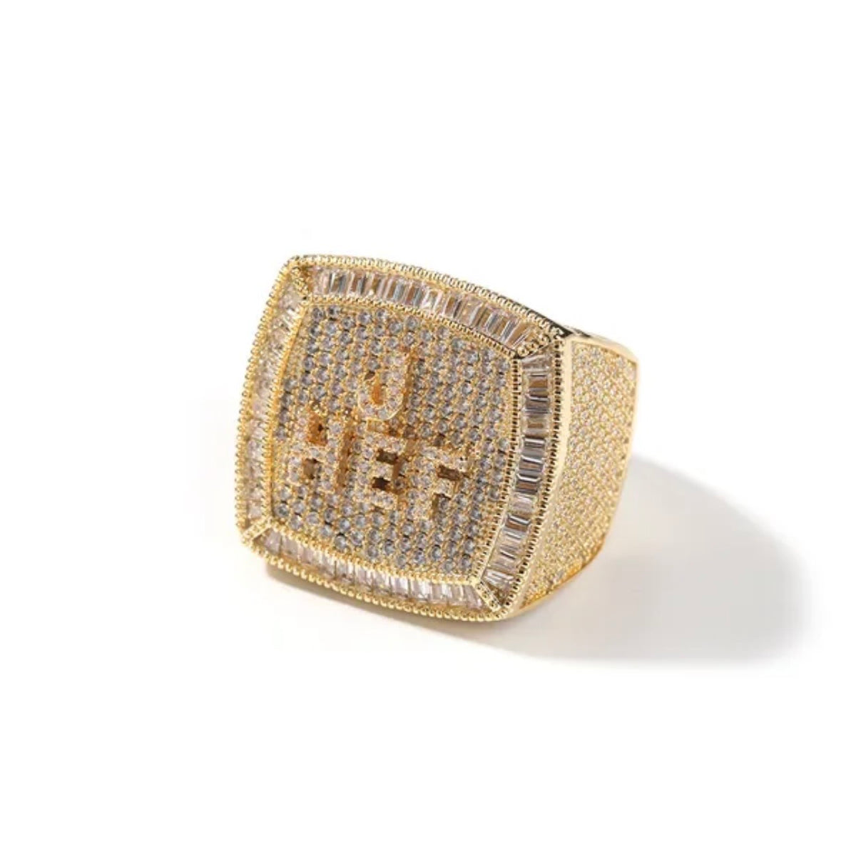 Iced Out Custom Letter Ring