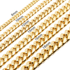 18k Gold Plated Miami Cuban Link (8–18mm)