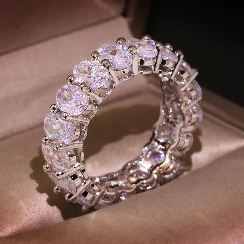 Iced Out Wedding Band