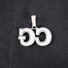 Iced Out Custom Name Pendant (Two Layer Prong Setting)