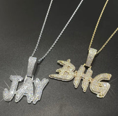 Custom Iced Out Name Pendant (Prong Setting)