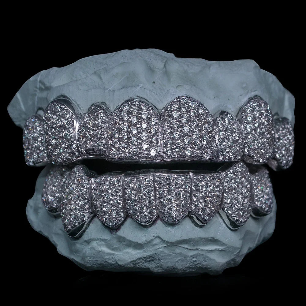 Silver Moissanite Grillz (Custom)