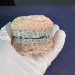 White Gold Moissanite Grillz 14k (NPG) (Custom)