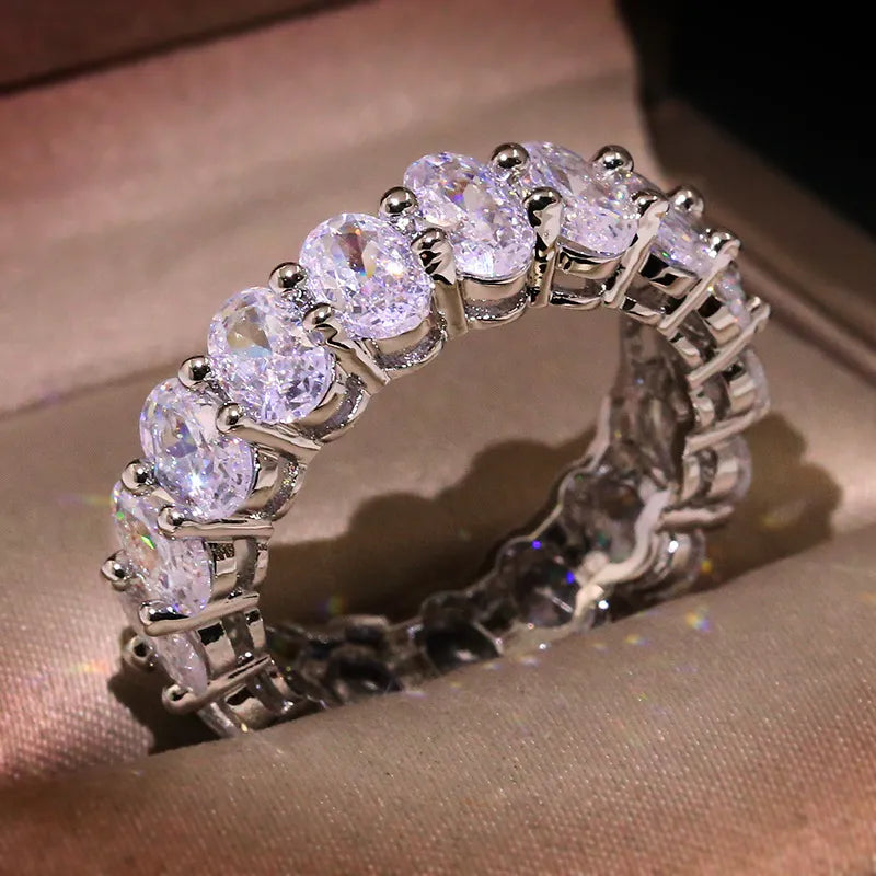 Iced Out Wedding Band