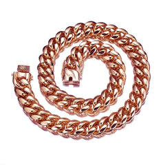 14mm Rose Gold Cuban Link Chain