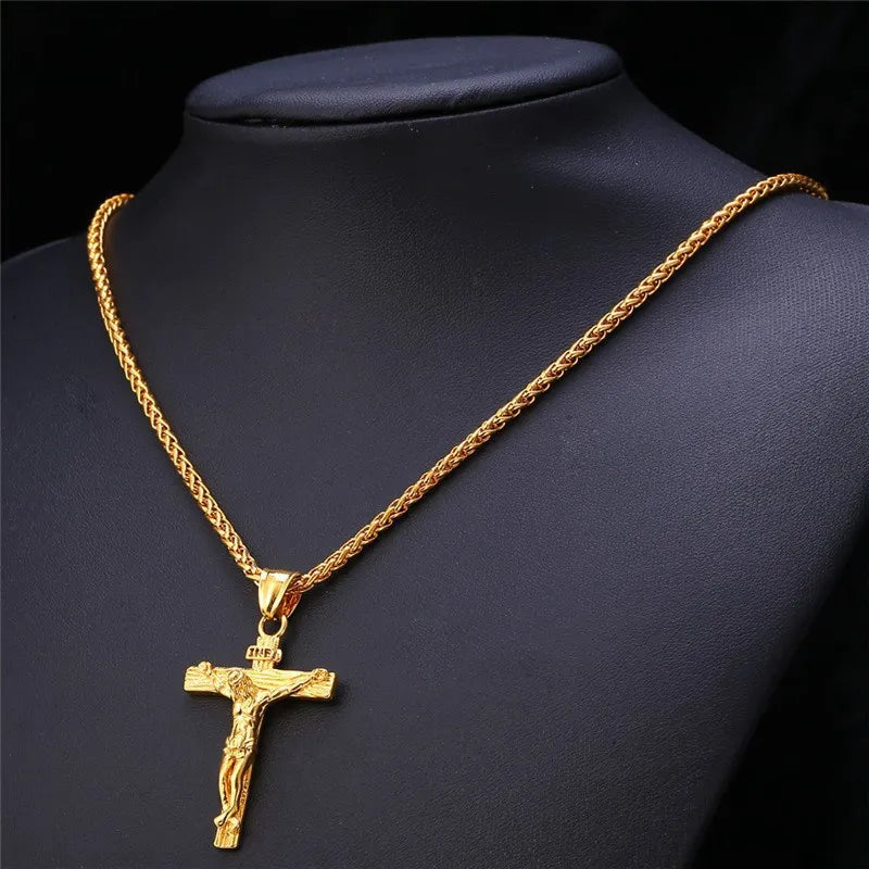 Jesus Cross Pendant & Necklace