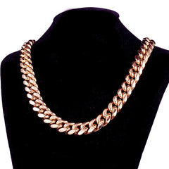 14mm Rose Gold Cuban Link Chain