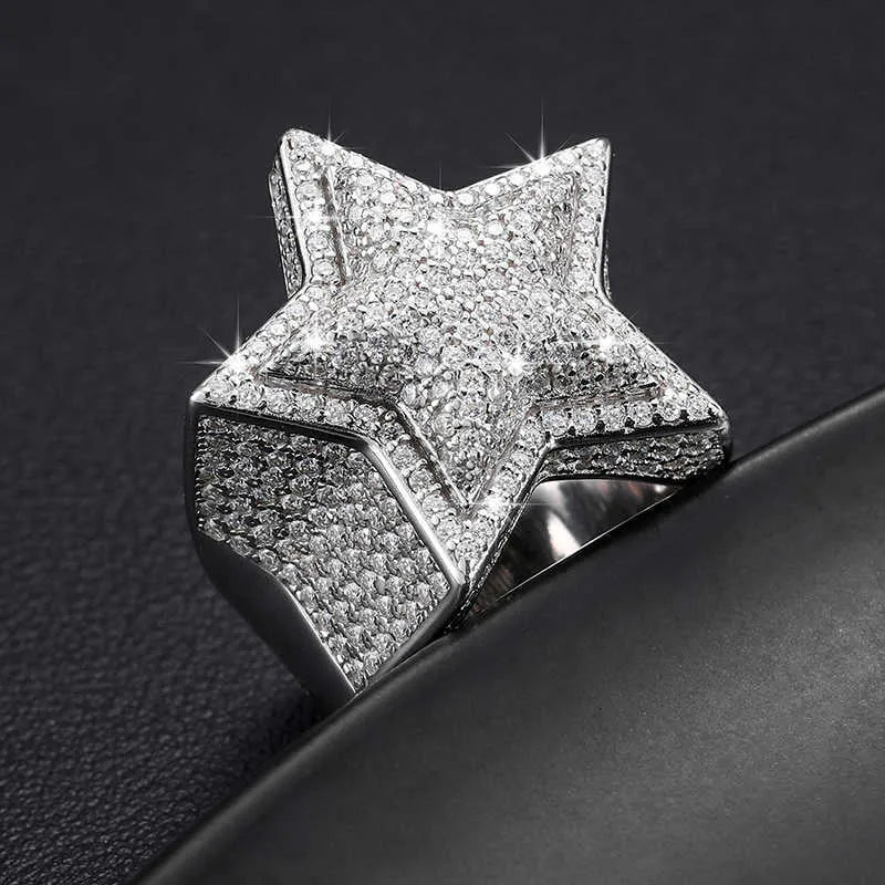 VVS Moissanite Diamond Star Ring