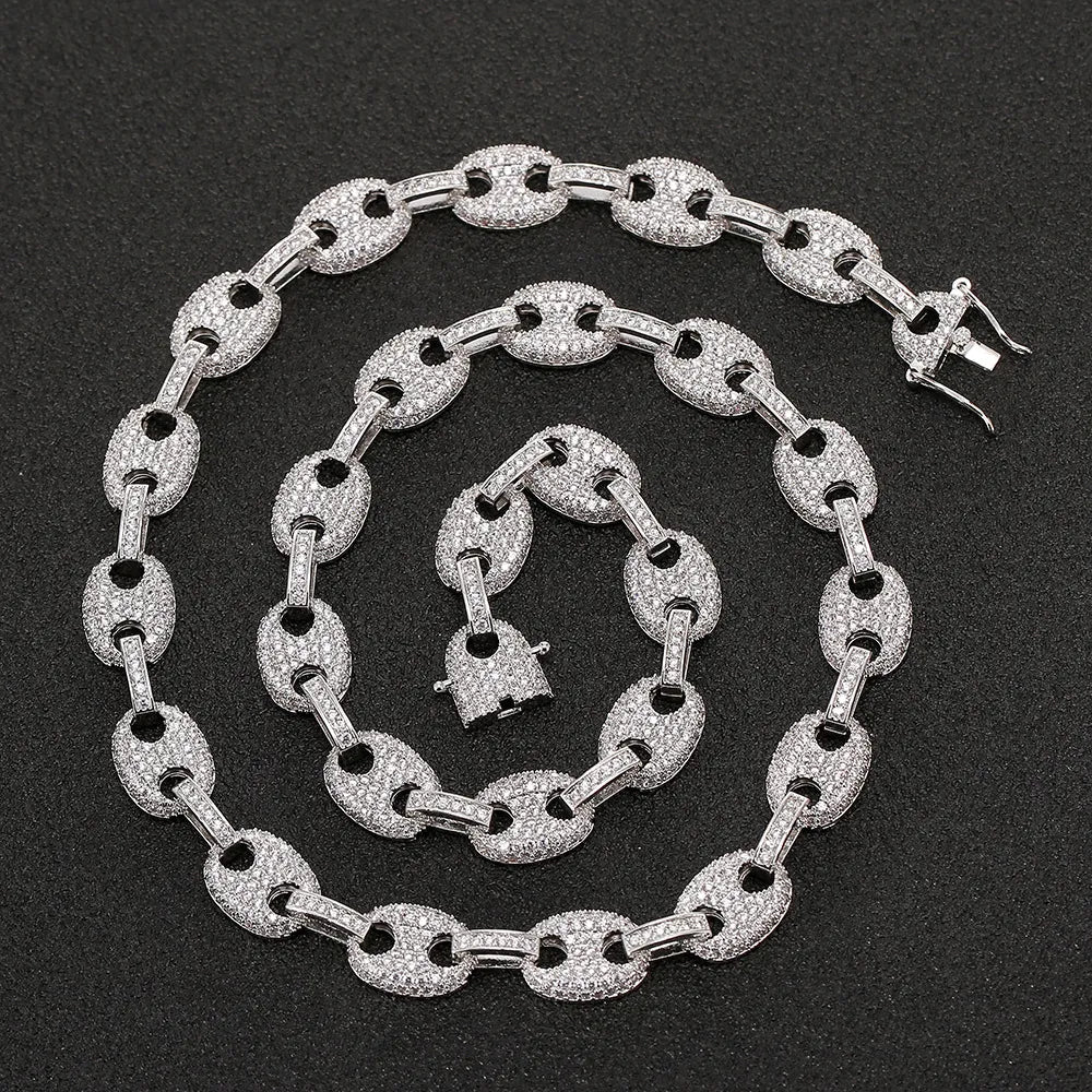 Iced Out Puffed Mariner Link Chain