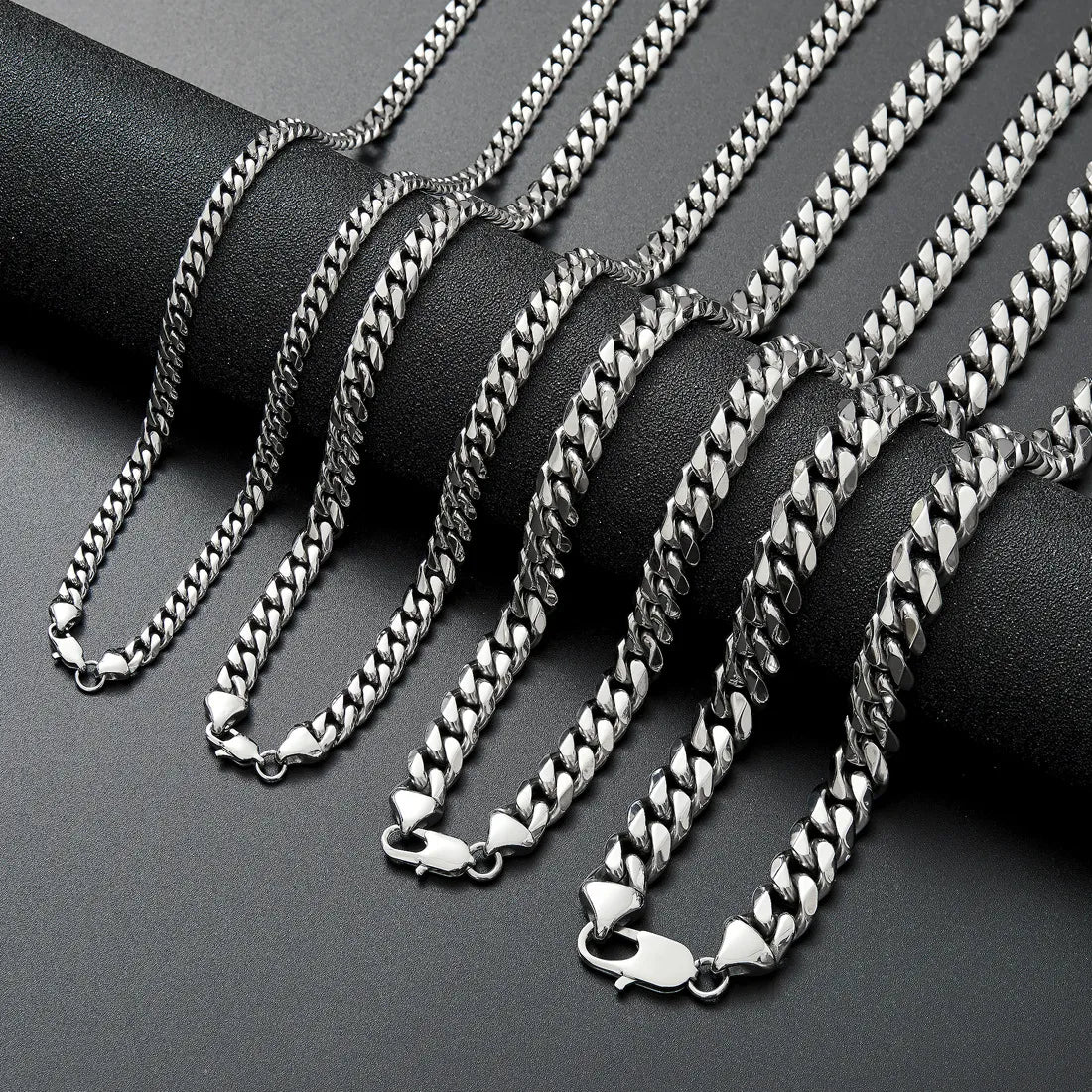 Silver Cuban Link Chain 6/8/10/12mm