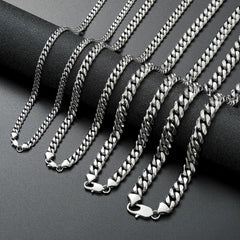 Silver Cuban Link Chain 6/8/10/12mm