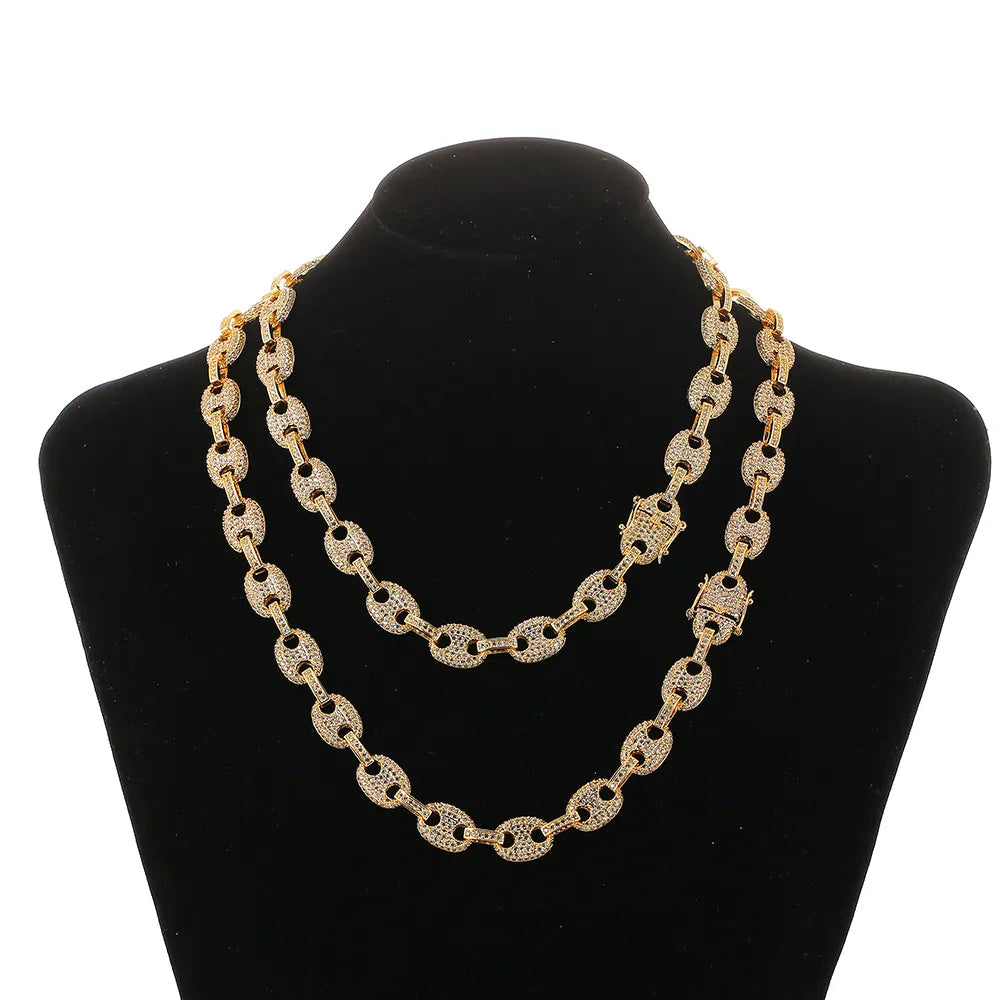 Iced Out Puffed Mariner Link Chain
