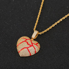 Lava Heart Pendant & Necklace 