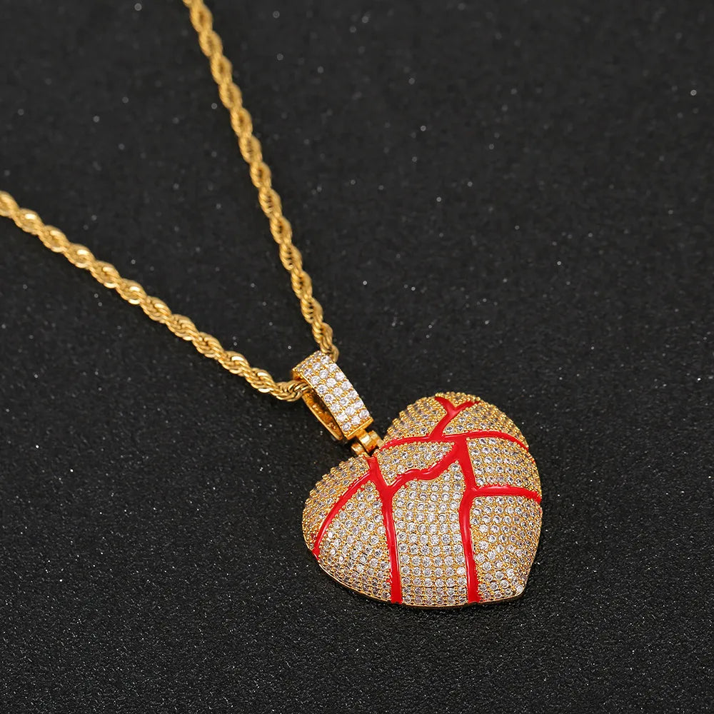 Lava Heart Pendant & Necklace 