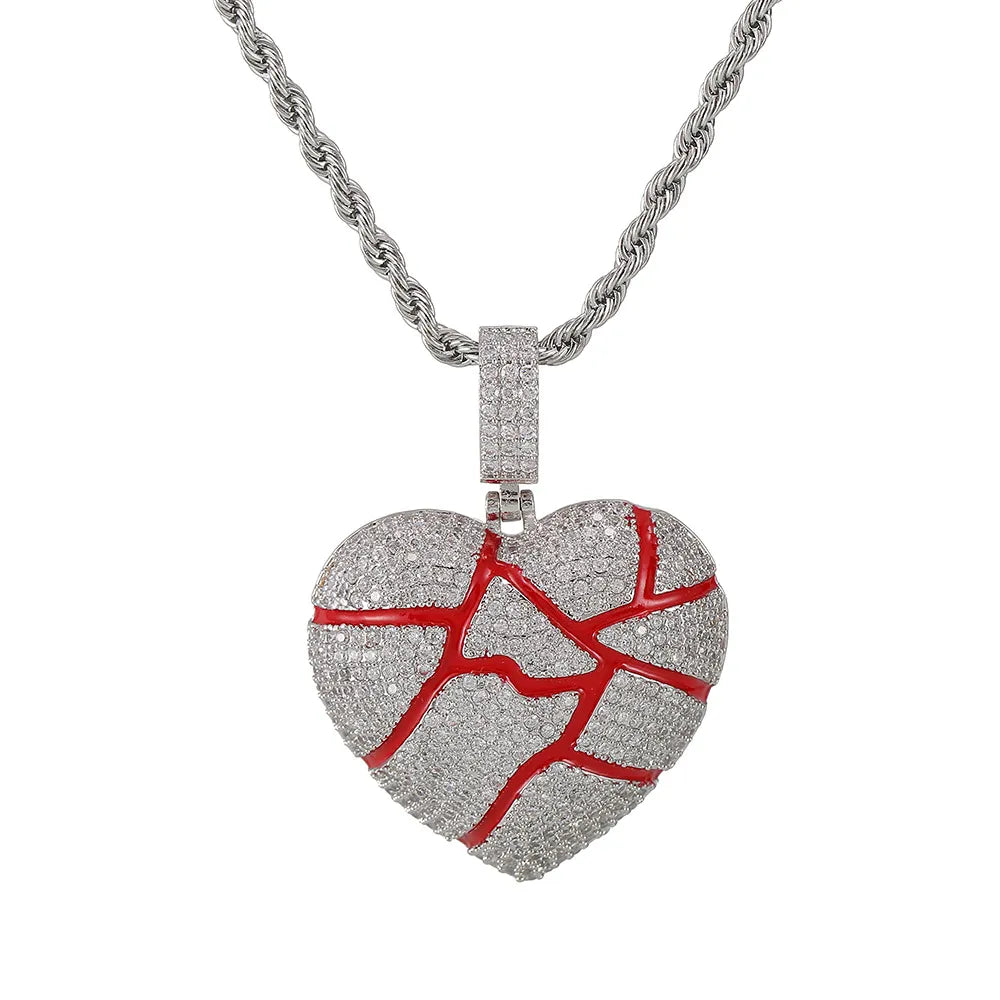 Lava Heart Pendant & Necklace 
