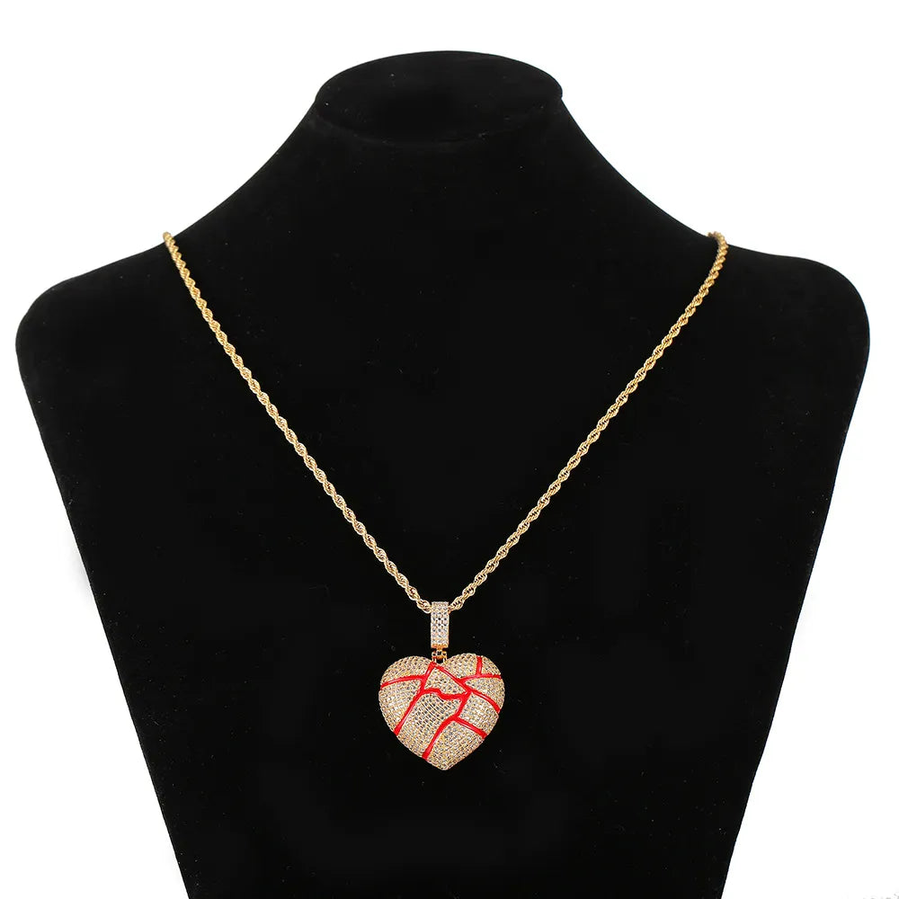 Lava Heart Pendant & Necklace 