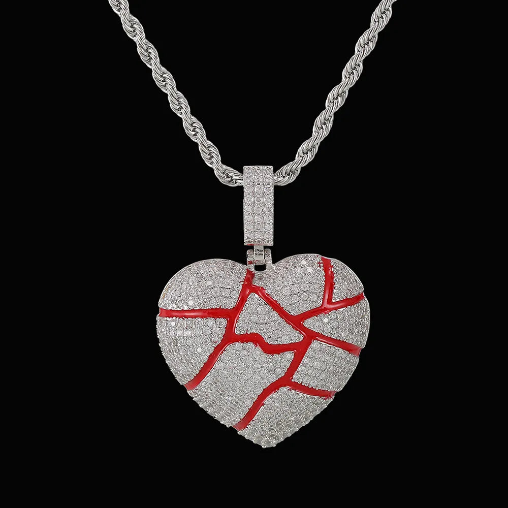 Lava Heart Pendant & Necklace 