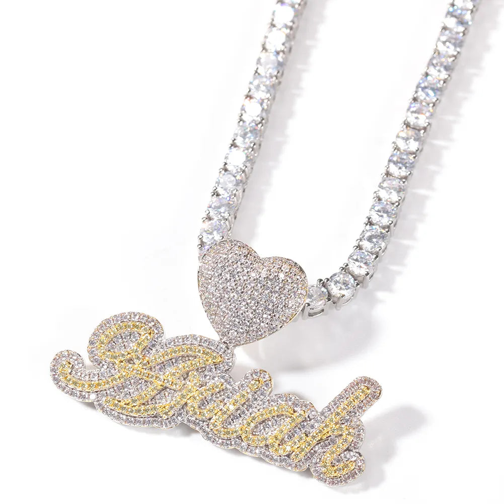 Custom Iced Out Name Pendant & Necklace