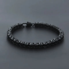 1 Row Iced Out Tennis Bracelet – Gold, Silver, or Gunmetal