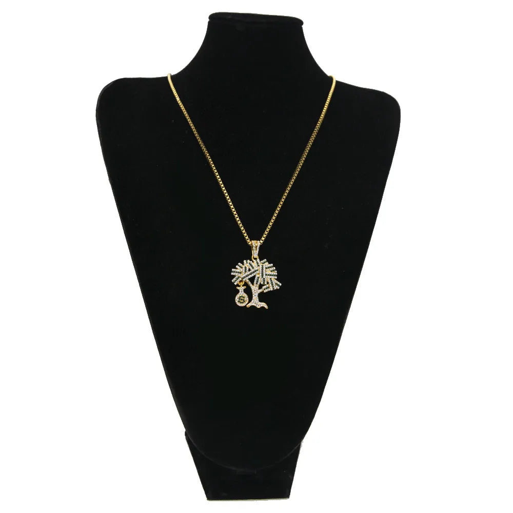 Money Tree Pendant & Necklace – Gold or Silver