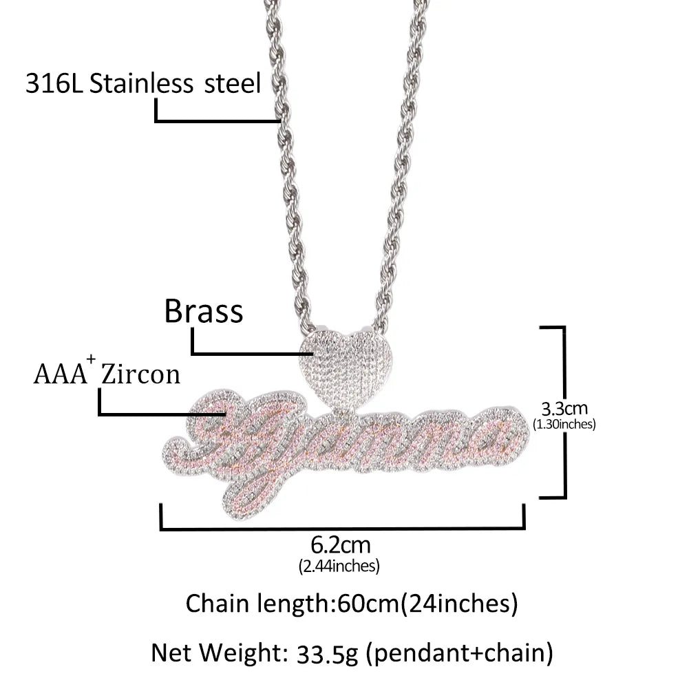 Custom Iced Out Name Pendant & Necklace