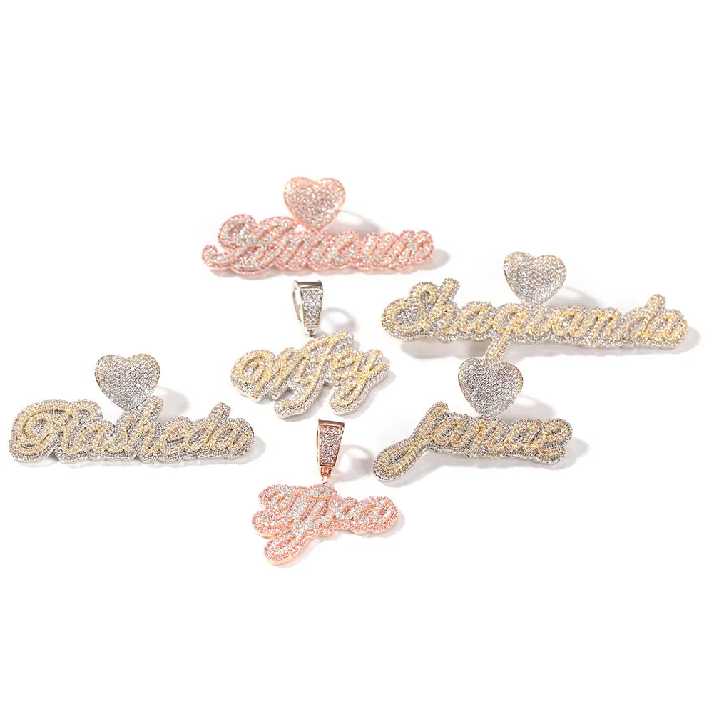Custom Iced Out Name Pendant & Necklace