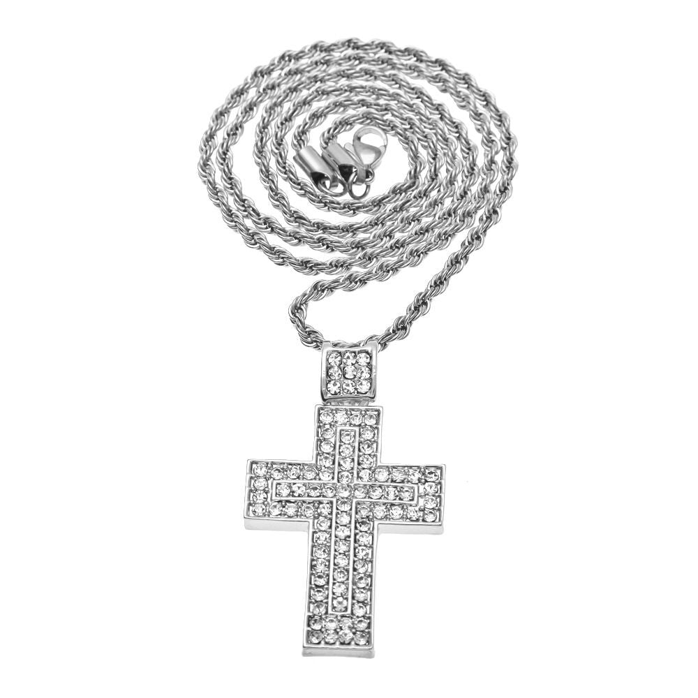 Iced Out Cross & Necklace
