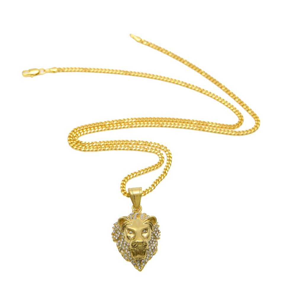 Lion Head Pendant & Necklace