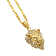 Lion Head Pendant & Necklace