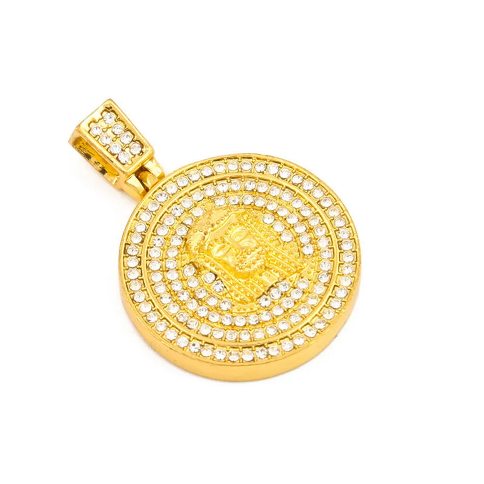 3-Piece Gem Angel & Jesus Pendant Set