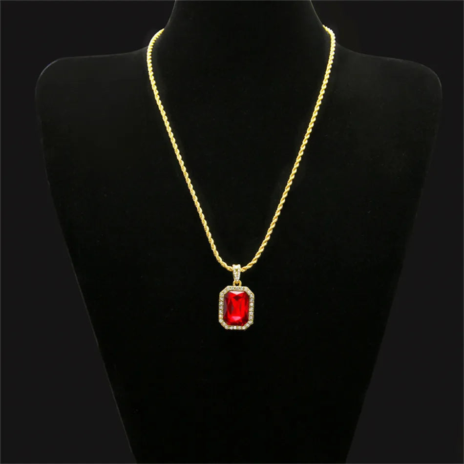 3-Piece Gem Angel & Jesus Pendant Set