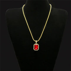 3-Piece Gem Angel & Jesus Pendant Set
