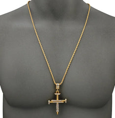Nail Cross Pendant and Necklace