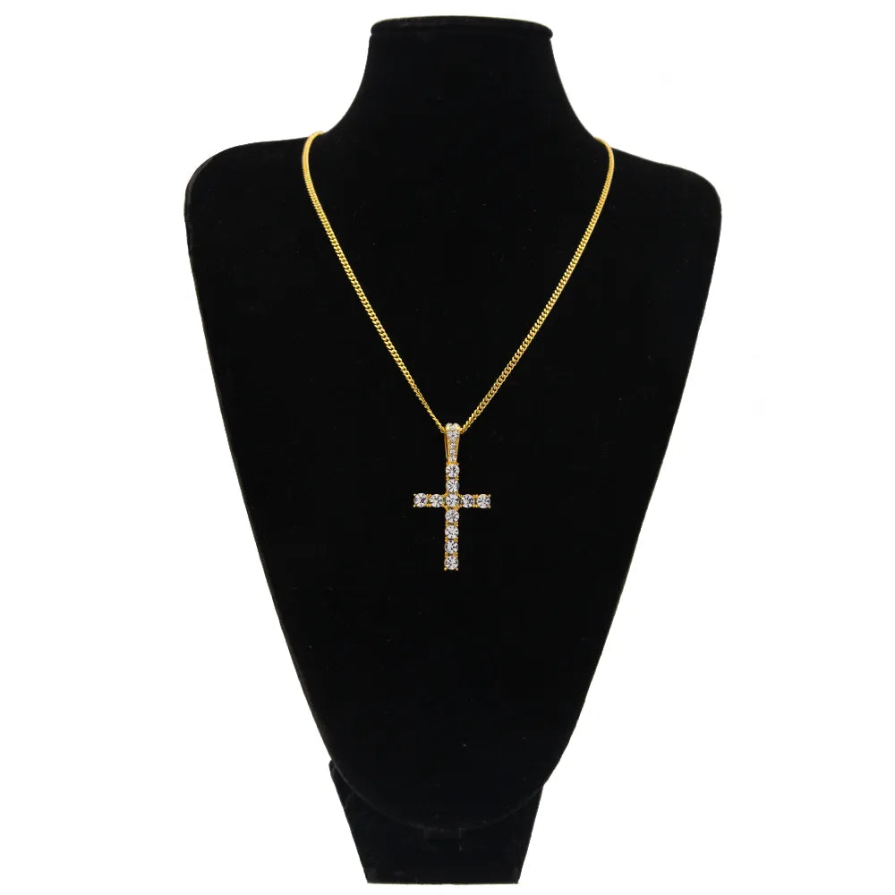 Iced Out Cross & Necklace