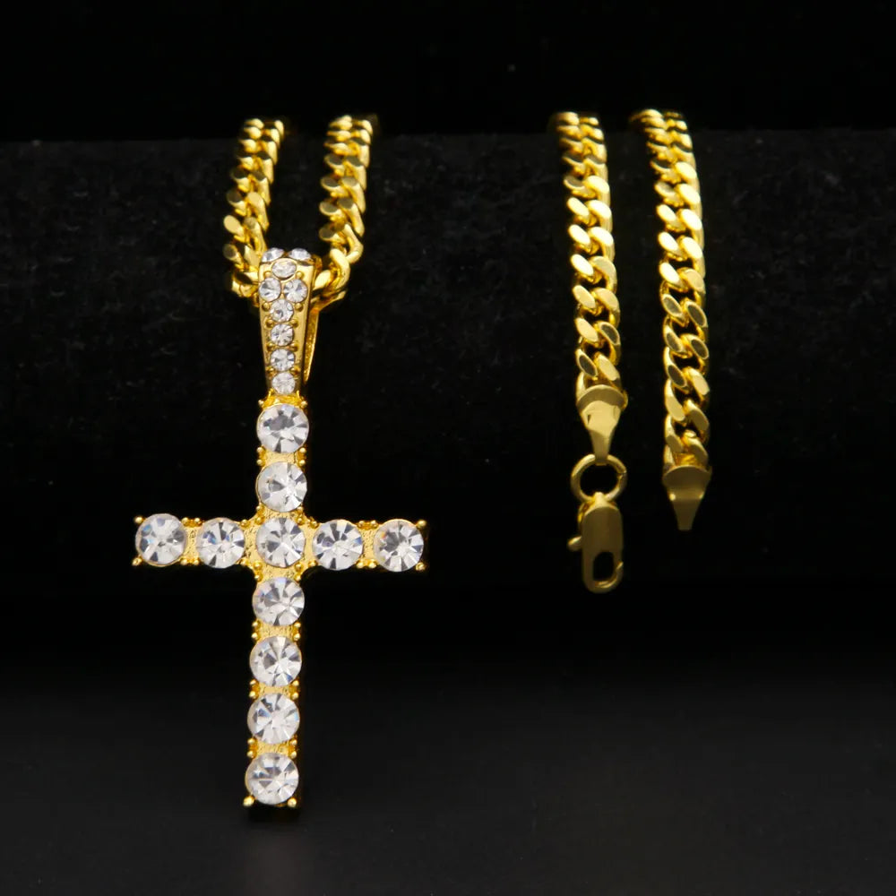 Iced Out Cross & Necklace