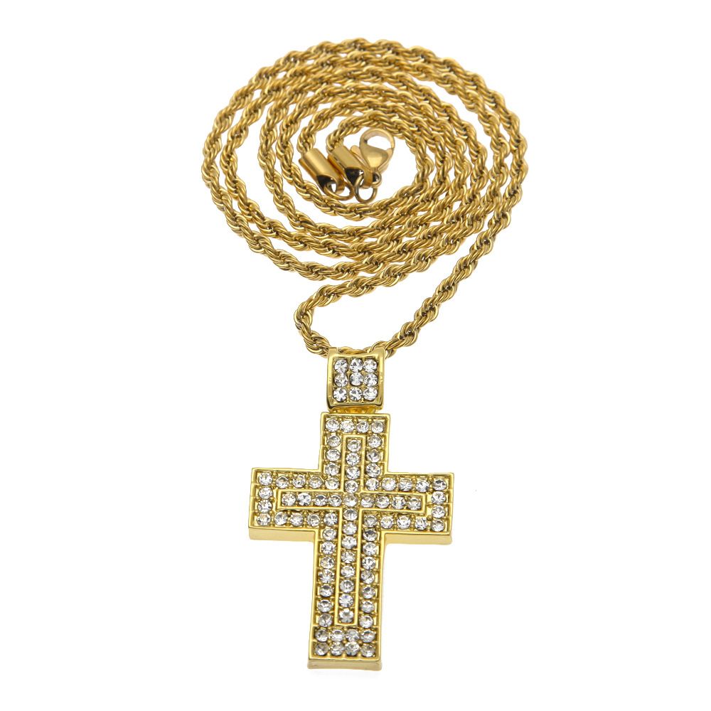 Iced Out Cross & Necklace