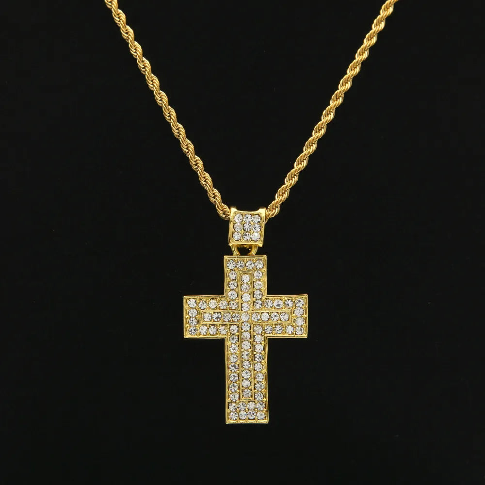 Iced Out Cross & Necklace