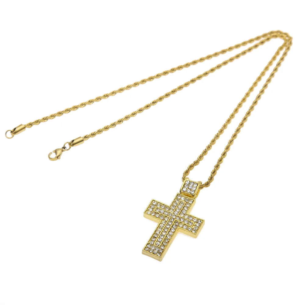 Iced Out Cross & Necklace