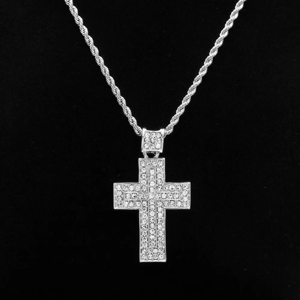 Iced Out Cross & Necklace